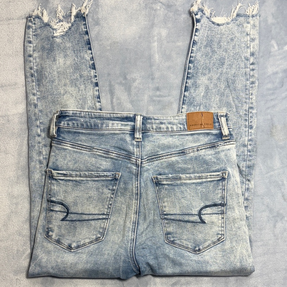 American Eagle Highest Rise Jegging Crop Light Blue Jeans - Picture 9 of 14